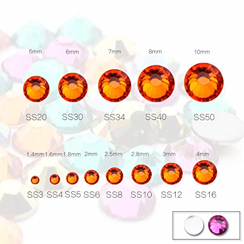 2020New non hotfix rhinestones redondos coloridos cristal piedra Sexy girls DIY nail art accesorios mujer uñas sueltas Decoraciones artísticas, Aurora borealis, SS5 1440pcs