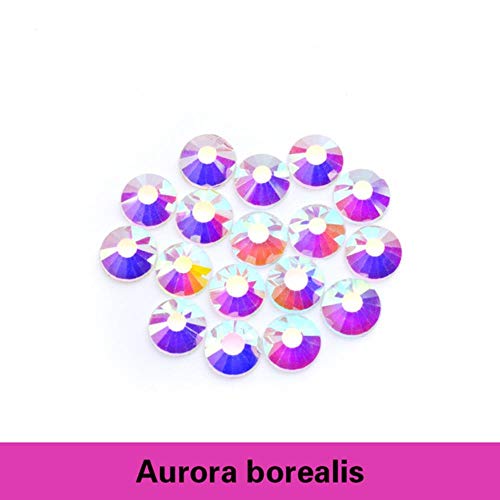 2020New non hotfix rhinestones redondos coloridos cristal piedra Sexy girls DIY nail art accesorios mujer uñas sueltas Decoraciones artísticas, Aurora borealis, SS5 1440pcs