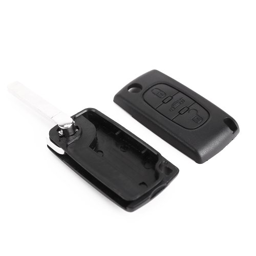 3 Botones Carcasa de mando Key Llave Coche para Peugeot 407/407 SW