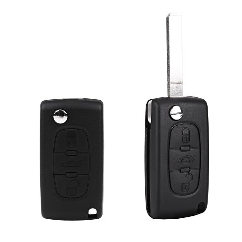 3 Botones Carcasa de mando Key Llave Coche para Peugeot 407/407 SW