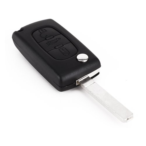 3 Botones Carcasa de mando Key Llave Coche para Peugeot 407/407 SW