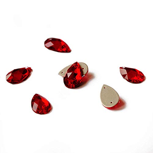 3230 Coser en diamantes de imitación Colorido agujero Piedra caída Venta al por mayor Flatback Craft Accesorios Cristal Strass para la decoración de la ropa, Amatista, 7x12mm 96pcs