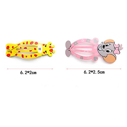 60 Piezas Clips Pelo Niña Metal Pinzas Pelo Bebe Niña Patrón De Dibujos Animados Y Fruta Horquillas De Pelo Infantiles