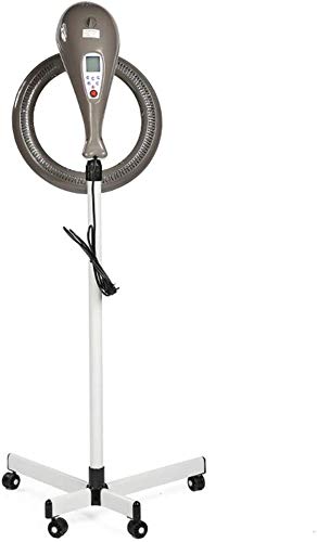 950W Orbital Stand Up Casco Secador de Pelo Calentador Campana Profesional Pelo Color Procesador Y Calentador Acelerador con Base Digital Controlar Peluquería Equipo,Gray