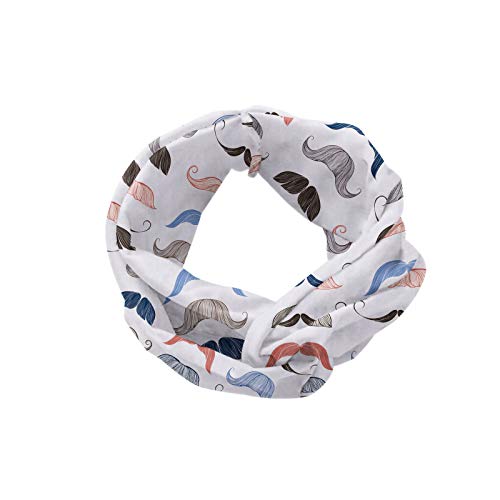 ABAKUHAUS Diadame retro, Banda Elástica y Suave para Mujer para Deportes y Uso Diario Tipos de colores Boceto de estilo masculino bigote del manillar de la morsa y del modelo de Chevron, Multicolor