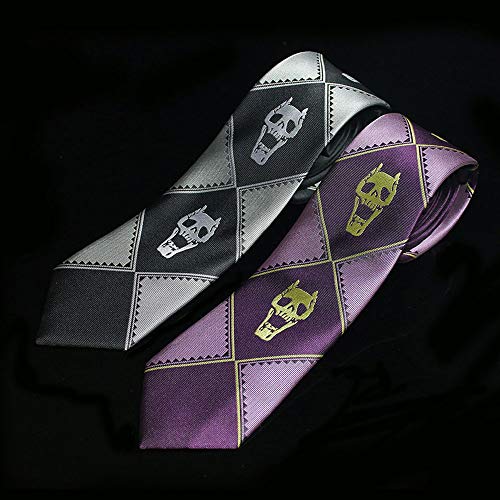 ACBANANA JoJo's Bizarre Adventure Killer Queen Kira Yoshikage Skull Tie Cosplay Accesorios Accesorios