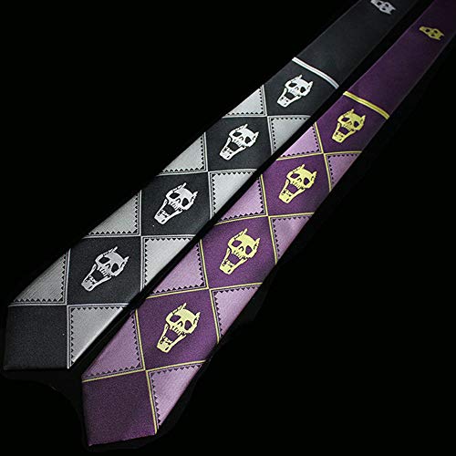 ACBANANA JoJo's Bizarre Adventure Killer Queen Kira Yoshikage Skull Tie Cosplay Accesorios Accesorios