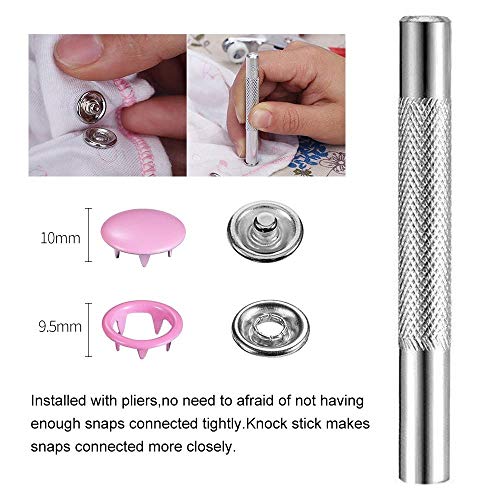 Accesorios de costura Sujetador en forma de U Alicates a presión 360PCs Botones a presión de resina plástica Broches de montaje Alicates Herramientas para coser, B