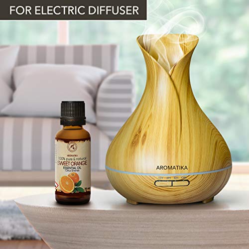 Aceite Esencial Naranja 30ml - 100% Puro y Natural - Efecto Contra la Celulitis - Fragancias para el Hogar - Mejor para la Belleza - Aromaterapia - Baño - Difusor - Lámparas de Aroma