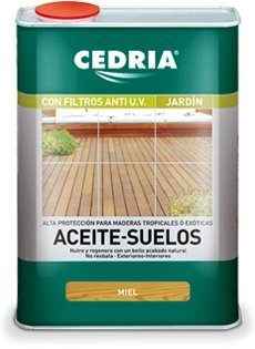 Aceite Suelos de Madera Cedria Incoloro Miel 4 litros