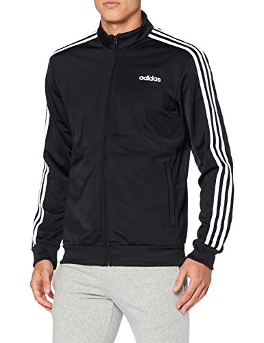 adidas E 3S TT TRIC Caqueta con Cremallera, Hombre, Negro (Black/White), S