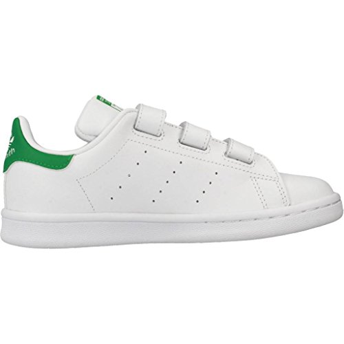 adidas Originals Stan Smith CF, Zapatillas Unisex niños, Blanco (Footwear White/Footwear White/Green), 32 EU