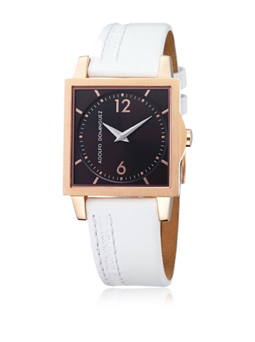 Adolfo Dominguez Watches 63027  - Reloj de Señora movimiento de cuarzo con correa de piel Blanco