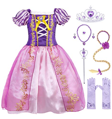 AmzBarley Disfraces de Princesa Niñas Vestidos Vestido de Fiesta Cumpleaños Partido Cosplay Halloween Carnaval Elegante