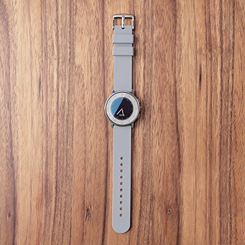 Archer Watch Straps | Repuesto de Correa Reloj de Silicona para Hombre y Mujer, Caucho Fácil de Abrochar para Relojes y Smartwatch | Gris Platino, 24mm