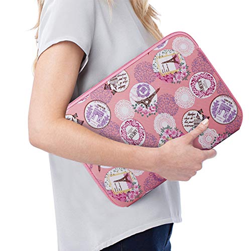 Arvok Pulgadas Funda Protectora para Portátiles/Impermeable Ordenador Portátil Caso/Neopreno del Portátil Bolsa para Acer/ASUS/DELL/Fujitsu/Lenovo/HP/Samsung/Sony (11.6-Pulgadas, Rosa Romántico)