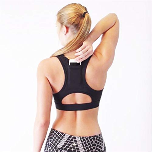 ASVNDD Las Mujeres Sujetador de los Deportes con el teléfono de Bolsillo de impresión Yoga Superior de la Aptitud Running Wear Haut Femme Relleno Gimnasio Bras inalámbrica Top Deportivo Run