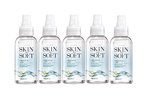 Avon – «Skin so soft» Original aceite seco en spray para cuerpo 150 ml – paquete de 5