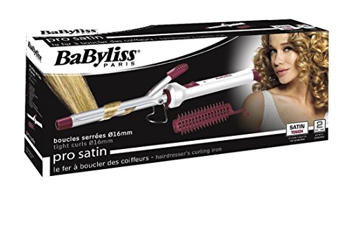 Babyliss 271Ce - Tenacillas de Pelo para Rizos Pequeños con Cepillo Extraíble para Ondas Suaves y Volumen, Diámetro 16 mm , Morado