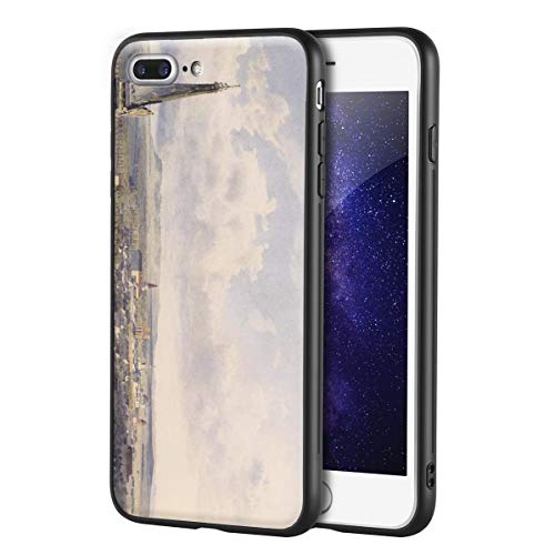 Berkin Arts Rudolf Von Alt para iPhone 7 Plus&iPhone 8 Plus/Caja del teléfono Celular de Arte/Impresión Giclee UV en la Cubierta del móvil(Torretta del Ponticello su Lesser Town a Praga2)