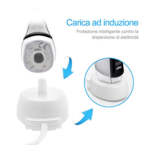 BERLS Cargador de Cepillo de Dientes Eléctrico para Oral-B, Cargador de Viaje de Repuesto 220V para Oral B Pro 750/2000/2500/2 2500, Oral-B Stages, Smart 4 4000N/4 4500, Vitality Cross Action