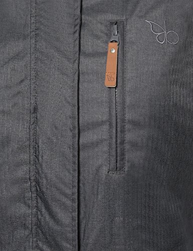 Berydale Parka para mujer con capucha y lazos para los pulgares, Gris, 38