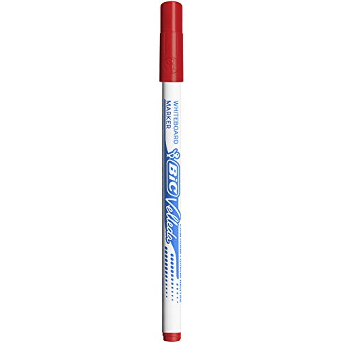 BIC Velleda - Estuche de 4 marcadores de pizarra blanca fino, color negro, azul, roja y verde