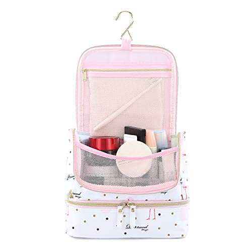 Bolsa de Viaje Bolsa de Aseo, Lychii Bolso cosmético Impermeable Organizador con Compartimento Separable para Hogar Vacaciones Viaje de Negocios Equipaje, Kit de Aseo para Hombres y Mujeres