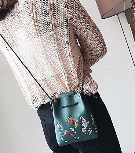 Bolso Bandolera Mujer Pequeños de Piel Bolsos de Hombro Niña por ESAILQ G