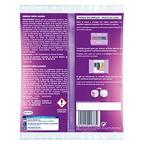 Bonodor Control Polillas Cubos Lavanda, 20 Unidades
