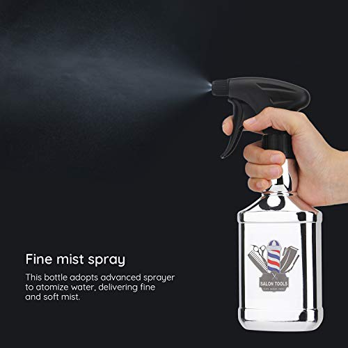 Botella de spray para peluquería de 2 piezas, botellas de spray para el cabello Segbeauty de 260 ml, pulverizador ajustable con ajustes de niebla fina para transmitir, depósito de agua recargable
