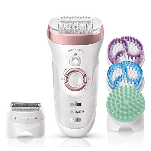 Braun Silk-épil 9 9/990 SkinSpa - Depiladora Mujer, Eléctrica, con Tecnología SensoSmart con 13 Accesorios, Exfoliación, Masaje, Afeitadora, Recortador