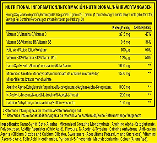 C4 Original - Suplemento en polvo para preentrenamiento - Cóctel de frutas | Bebida energética para antes de entrenar | 150 mg de cafeína + beta alanina + monohidrato de creatina | 60 raciones