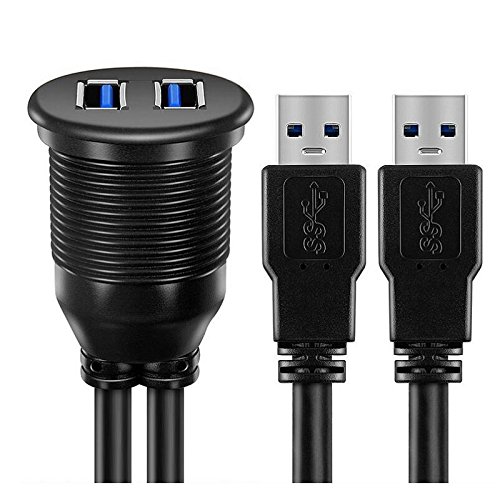 Cable de Montaje Empotrado de Bolongking, 1 m, USB 3.0 Dual, para Panel, para Coche, Barco y Motocicleta