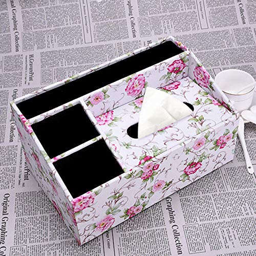 Caja de pañuelos multifuncional, caja de clasificación de desechos de escritorio, caja de almacenamiento de control remoto, caja de cajones de papel de mesa, caja de cajones-Fragancia nacional