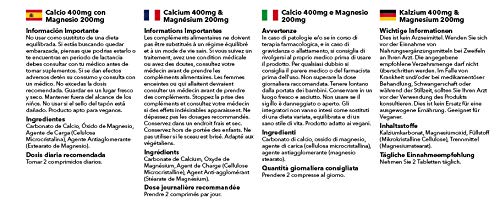 Calcio 400mg y Magnesio 200mg - ¡Bote para 2 meses! - Apto para veganos - 120 Comprimidos - SimplySupplements