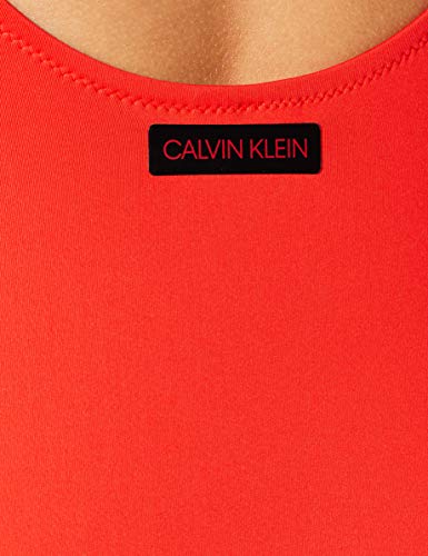 Calvin Klein Cross Back One Piece-rp Bikini, Rojo (Fiery Red Xa7), 44 (Talla del fabricante: Large) para Mujer