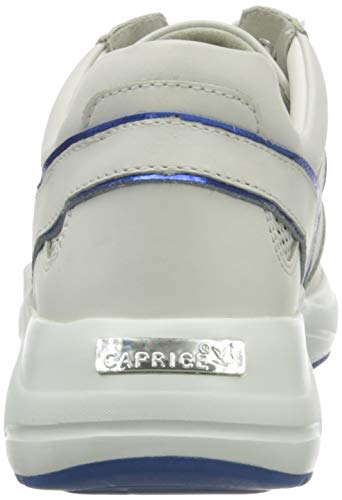 CAPRICE Kiss, Zapatillas para Mujer, Blanco (White/Blue 137), 42 EU