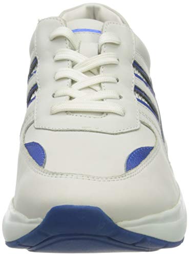 CAPRICE Kiss, Zapatillas para Mujer, Blanco (White/Blue 137), 42 EU