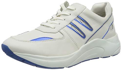 CAPRICE Kiss, Zapatillas para Mujer, Blanco (White/Blue 137), 42 EU