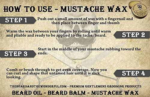 Cera para bigote fuerte 4 unidades de 15 ml (30% ahorro), aroma a lo-Scente. Solución premium para torceduras de estilo barba Mustache, puntos, torceduras y rizos, la barba y la maravillosa