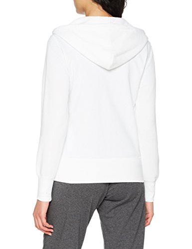Champion Sudadera con Capucha y Cremallera Classic Small Logo, Blanco, S para Mujer
