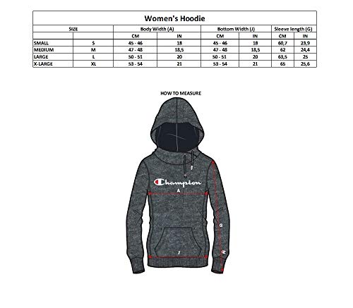 Champion Sudadera con Capucha y Cremallera Classic Small Logo, Blanco, S para Mujer