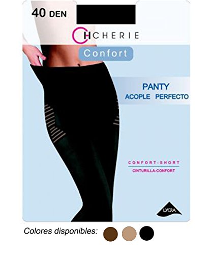 CHERIE - Media Panty Confort 40D Mujer Color: Marron Talla: EG