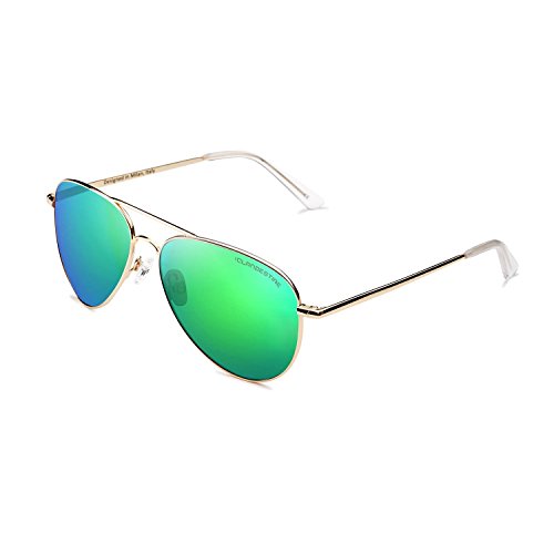 CLANDESTINE A10 Gold Green - Gafas de Sol de Nylon HD de Hombre & Mujer
