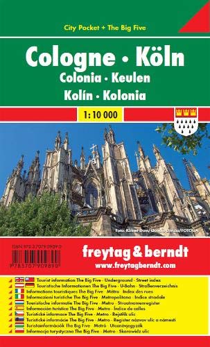Colonia, plano callejero de bolsillo plastificado. City Pocket. Escala 1:10.000. Freytag & Berndt.: Stadskaart 1:10 000