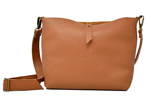CP CALMA PROJECT - Crossbody Bag UN | Bolso Bandolera Mujer, Bolso Piel 100% Artesanal con Bolsillo Trasero y Correa Ajustable