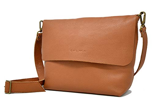 CP CALMA PROJECT - Crossbody Bag UN | Bolso Bandolera Mujer, Bolso Piel 100% Artesanal con Bolsillo Trasero y Correa Ajustable