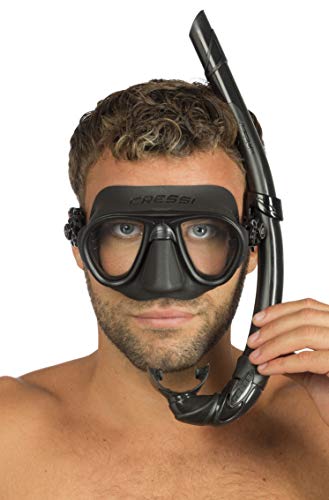 Cressi Calibro + Corsica Packs de Snorkel, Unisex Adulto, Negro
