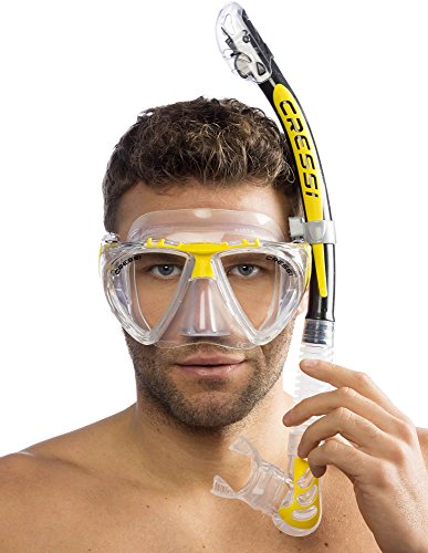 Cressi C/Set Penta + Alpha/ud Pack de Snorkel, Unisex, Transparente/Amarillo, Talla Única